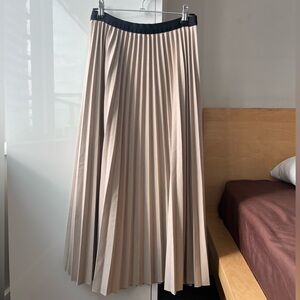 Korean Wool Pleated Maxi Skirt